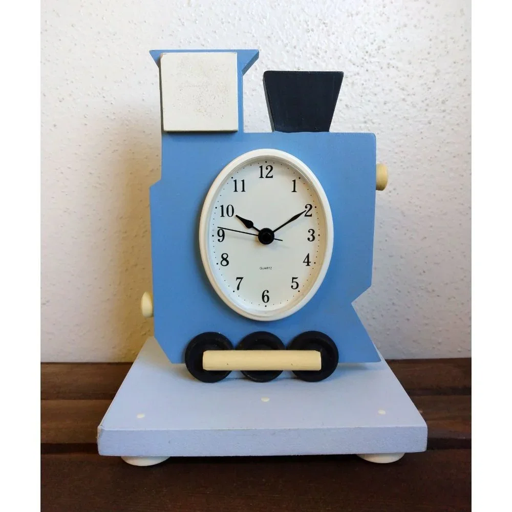 'Wish Upon a Star' Vintage Doodles Train Desk Clock for Nursery